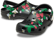 Classic Berries & Bees Clog - Black