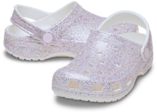 Kids' Classic Fantasy Glitter Clog - White