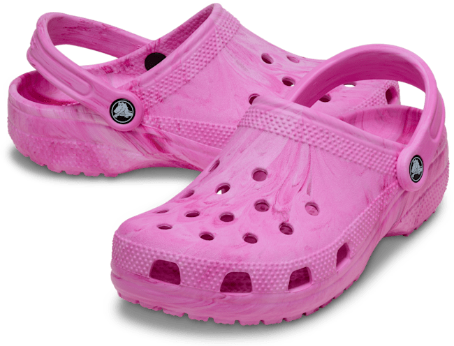 Kids' Classic Watercolor Marbled Clog - Pink Swirl