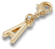 Gold Letter A Charm