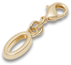 Gold Letter O Charm
