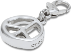 Silver Melted Peace Charm