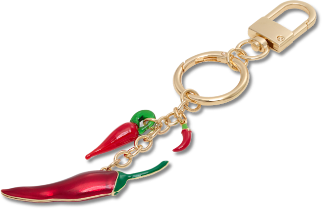 Spicy Pepper Bag Charm - Chili Red / Multi