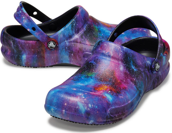 Bistro Graphic Slip Resistant Work Clog - Black / Black