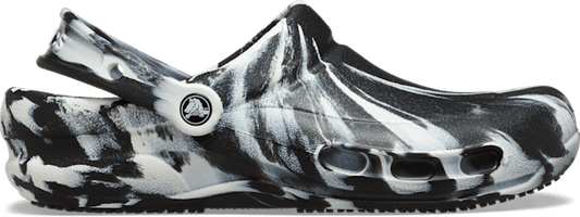 Bistro Marbled Work Clog - Black / White