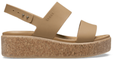 Brooklyn Cork Low Wedge - Umber