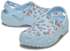Classic Crafted Floral Clog - Blue Frost