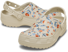 Classic Crafted Floral Clog - Frappé