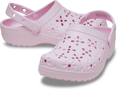 Classic Floral Cut-Out Clog - Pink Milk