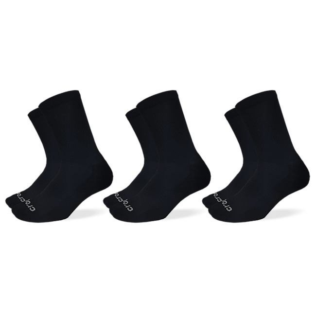 Crocs Socks Crew Texture Logo 3-Pack - Black