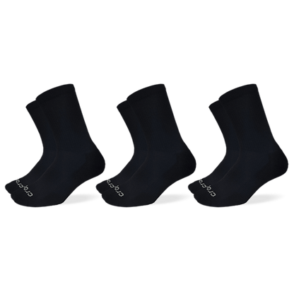 Crocs Socks Crew Texture Logo 3-Pack - Black