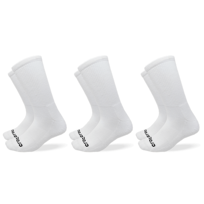 Crocs Socks Crew Texture Logo 3-Pack - White
