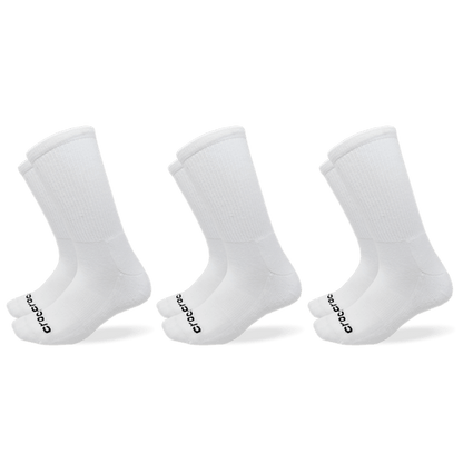 Crocs Socks Crew Texture Logo 3-Pack - White