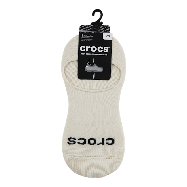 CrocsSocks Hidden Liner 3PK - Bone