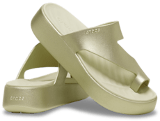 Getaway Metallic Platform Toe Loop - Champagne Metallic