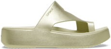 Getaway Metallic Platform Toe Loop - Champagne Metallic