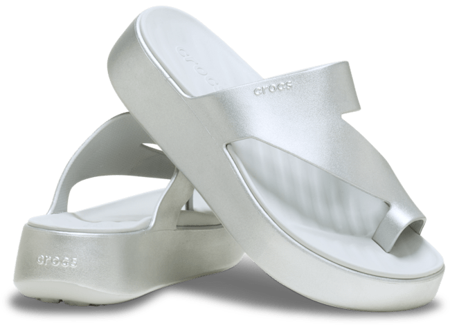 Getaway Metallic Platform Toe Loop - Silver