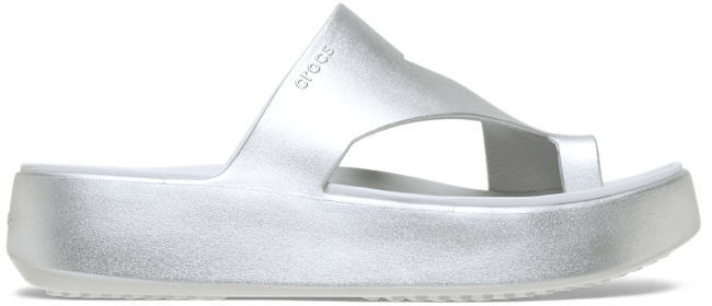 Getaway Metallic Platform Toe Loop - Silver