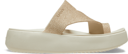 Getaway Platform Glitter Toe Loop - Stucco