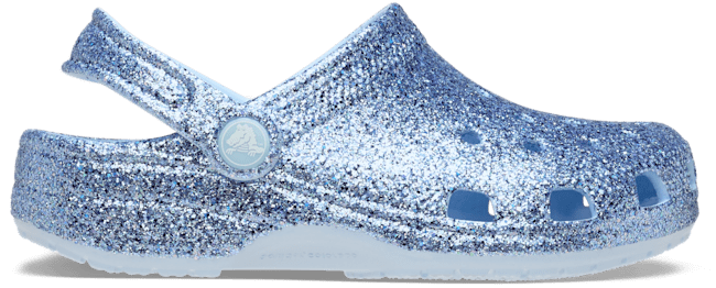 Kids' Classic Chunky Glitter Clog - Blue Frost