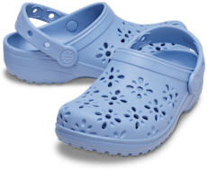 Kids' Classic Floral Cut-Out Clog - Blue Haze