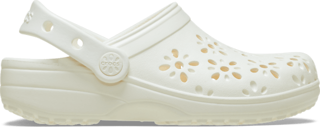 Kids' Classic Floral Cut-Out Clog - Chalk