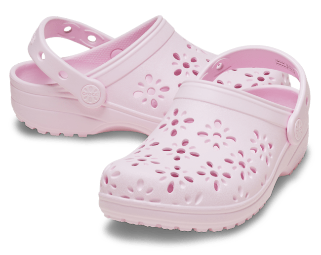 Kids' Classic Floral Cut-Out Clog - Pink Milk