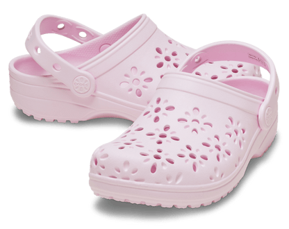 Kids' Classic Floral Cut-Out Clog - Pink Milk