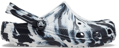 Kids' Classic Marbled Clog - Black / White