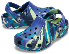Kids' Classic Marbled Clog - Navy / Turbo Teal