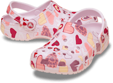 Kids’ Classic Valentine’s Day Clog - Pink Milk/Hearts