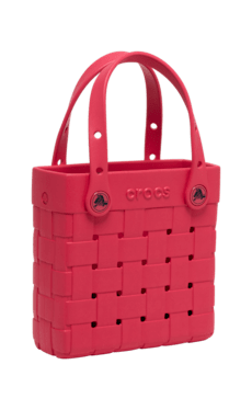 Small Basket Woven Tote - Digital Raspberry
