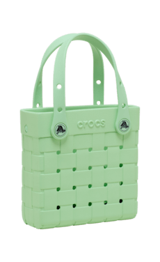 Small Basket Woven Tote - Serene Green