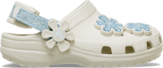 Toddler Classic Denim Flower Adjustable Backstrap Clog - Summit White