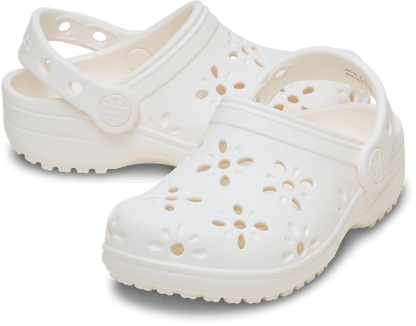 Toddler Classic Floral Cut-Out Clog - Chalk