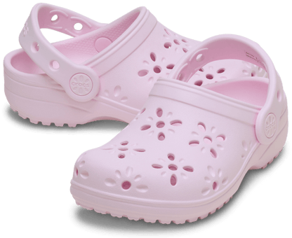 Toddler Classic Floral Cut-Out Clog - Pink Milk