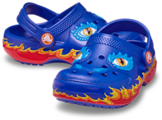 Toddler Classic IAM Dragon Lights Clog - Blue Bolt