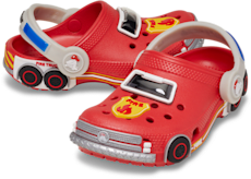 Toddler Classic IAM Fire Truck Lights Backstrap Clog - Flame
