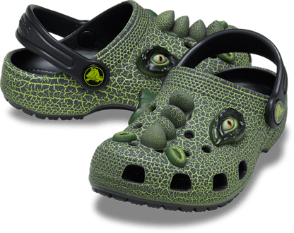 Toddler Classic IAM Scary Dino Clog - Black