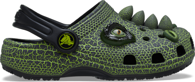 Toddler Classic IAM Scary Dino Clog - Black