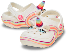 Toddler Classic IAM Unicorn Lights Clog - Chalk