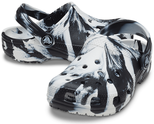 Toddler Classic Marbled Clog - Black / White