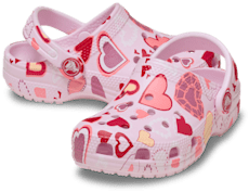 Toddler Classic Valentine’s Day Clog - Pink Milk/Hearts