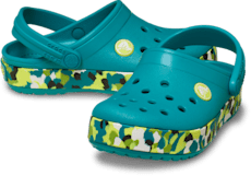 Toddler Crocband Glow Confetti Band Clog - Turbo Teal/Multi