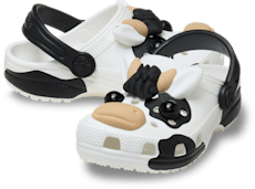 Toddler IAM Cow Clog - White