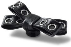 Black Grommet Studded Bow