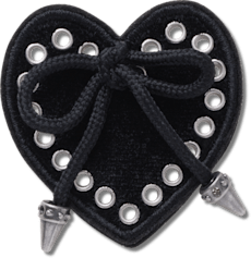 Black Heart with Bow