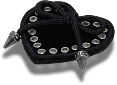 Black Heart with Bow