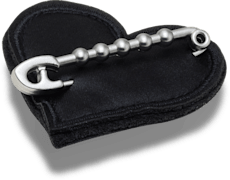 Black Heart with Safety Pin