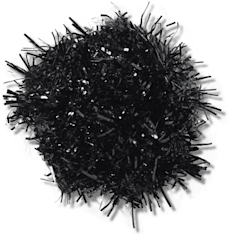 Black Tinsel Pom